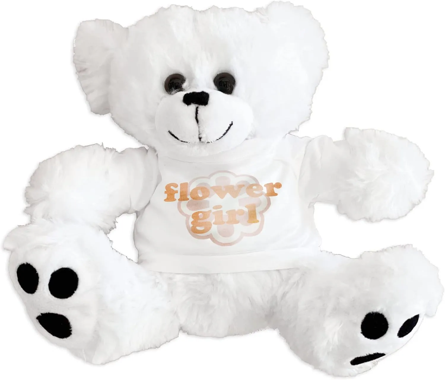 ModParty Flower Girl Teddy Bear | Gift Idea for Flower Girls | Little Girls Proposal Gift | Stuffed Animal Plush Toy | Petal Patrol Flower Design