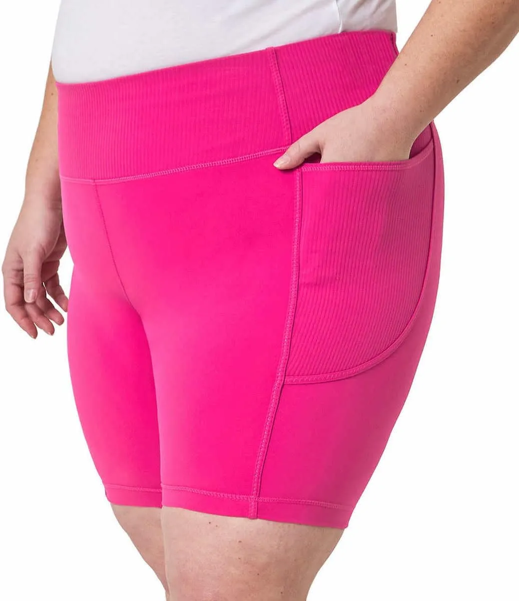 Mondetta Womens Active Midweight Ribbed Bike Short
