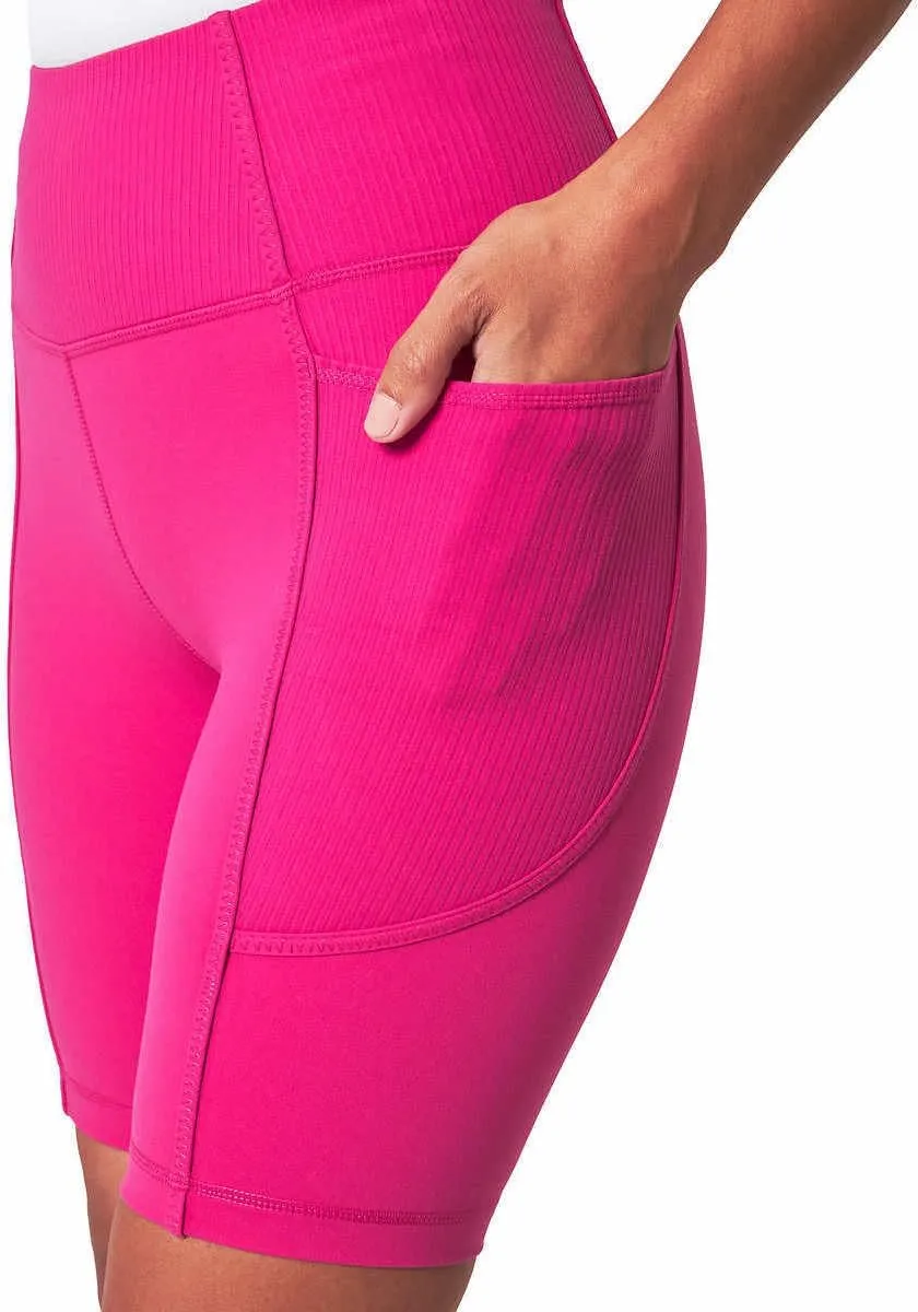 Mondetta Womens Active Midweight Ribbed Bike Short