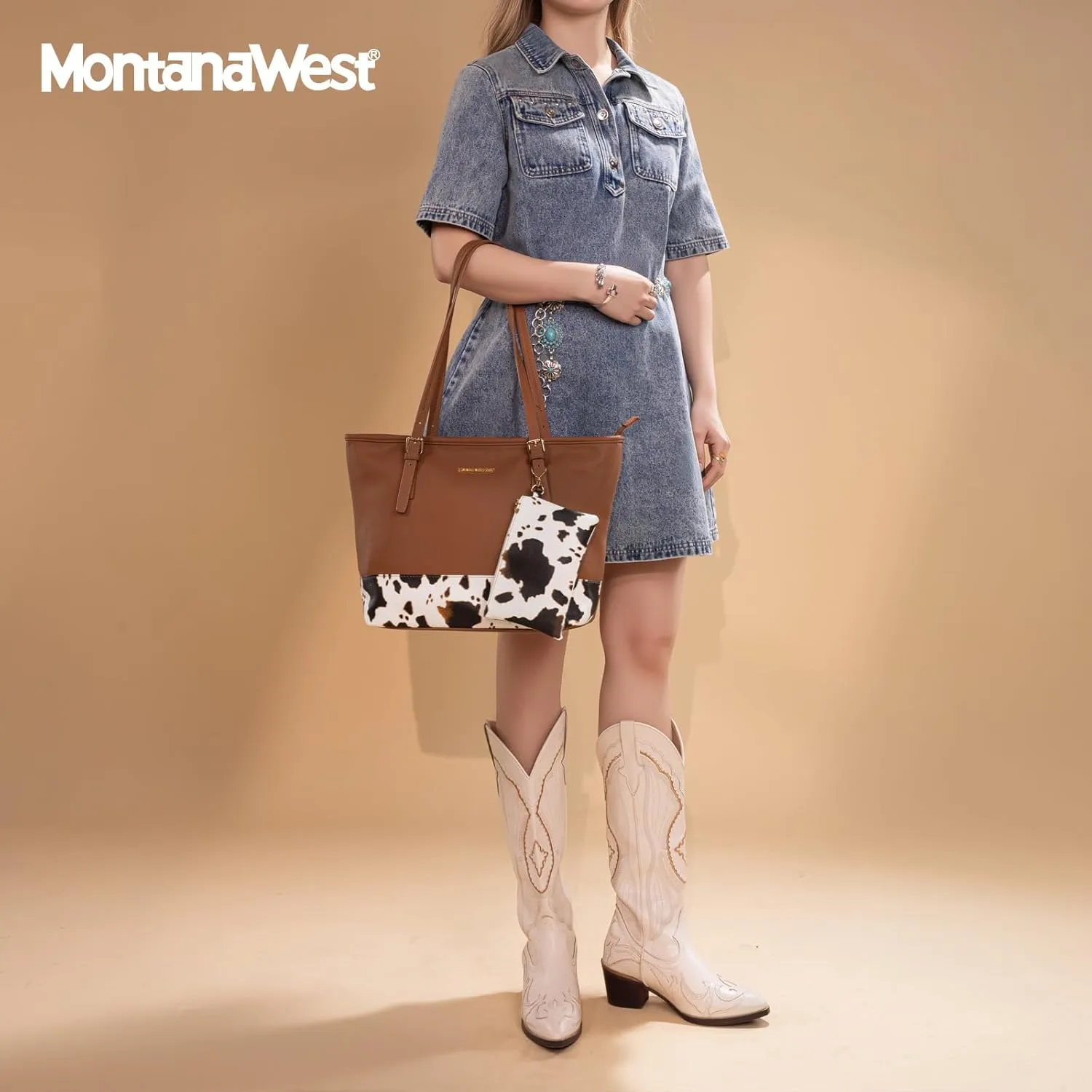 Montana West Tote Bags Vegan Leather Purses and Handbags for Women Top Handle Ladies Shoulder Bags