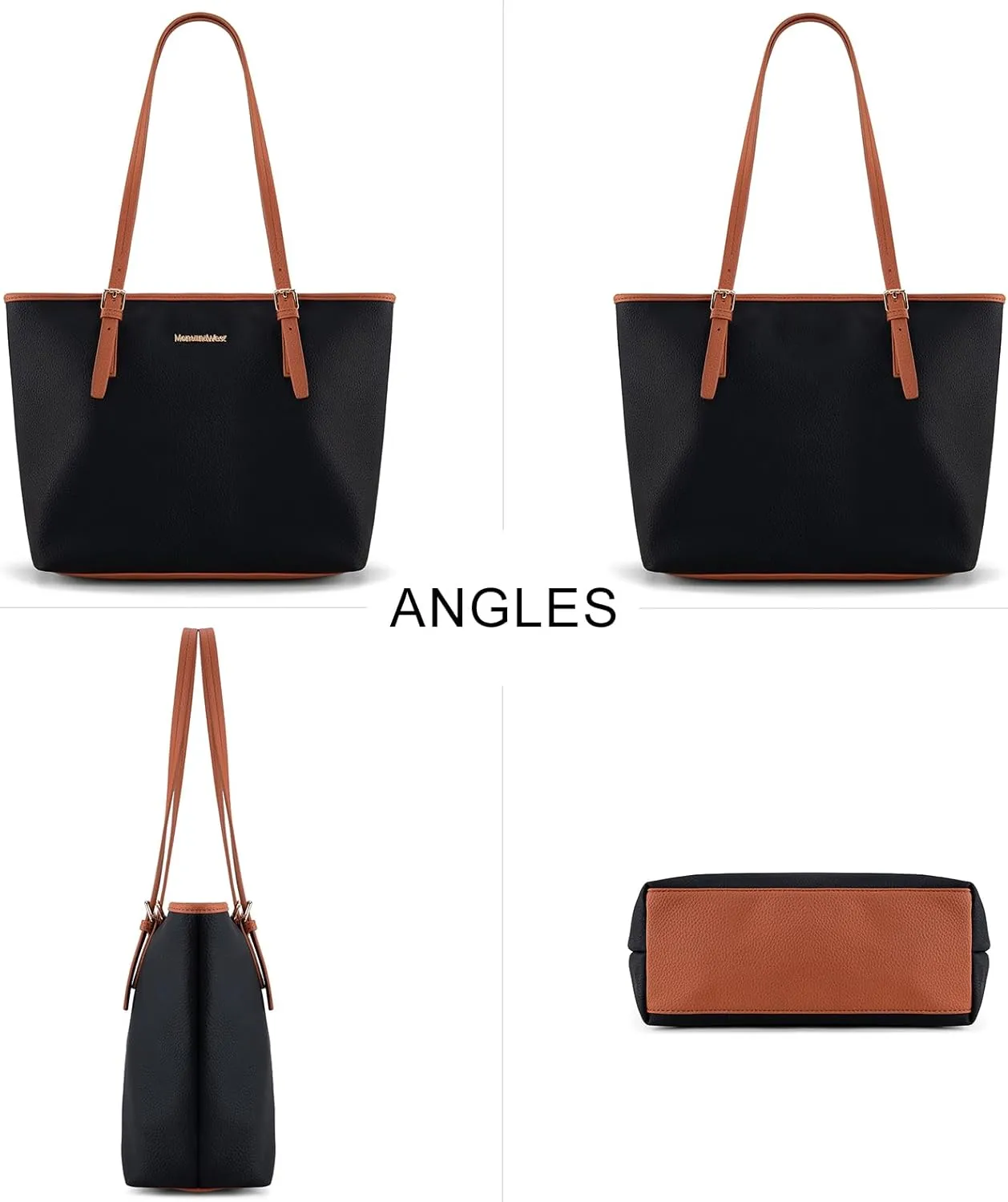 Montana West Tote Bags Vegan Leather Purses and Handbags for Women Top Handle Ladies Shoulder Bags