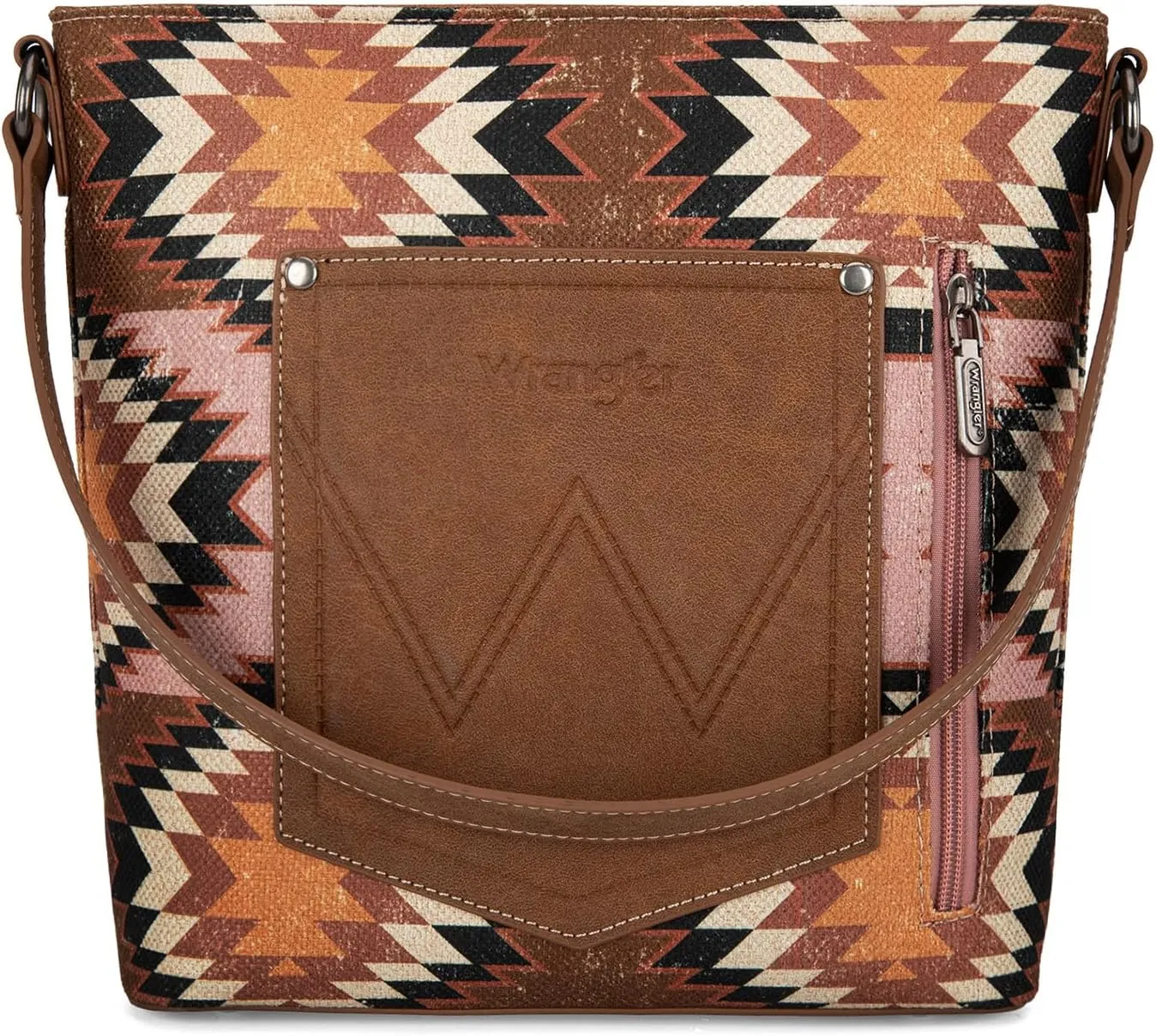 Montana West x Wrangler Hobo Bag for Women Aztec Boho Shoulder Purse with Wide Strap