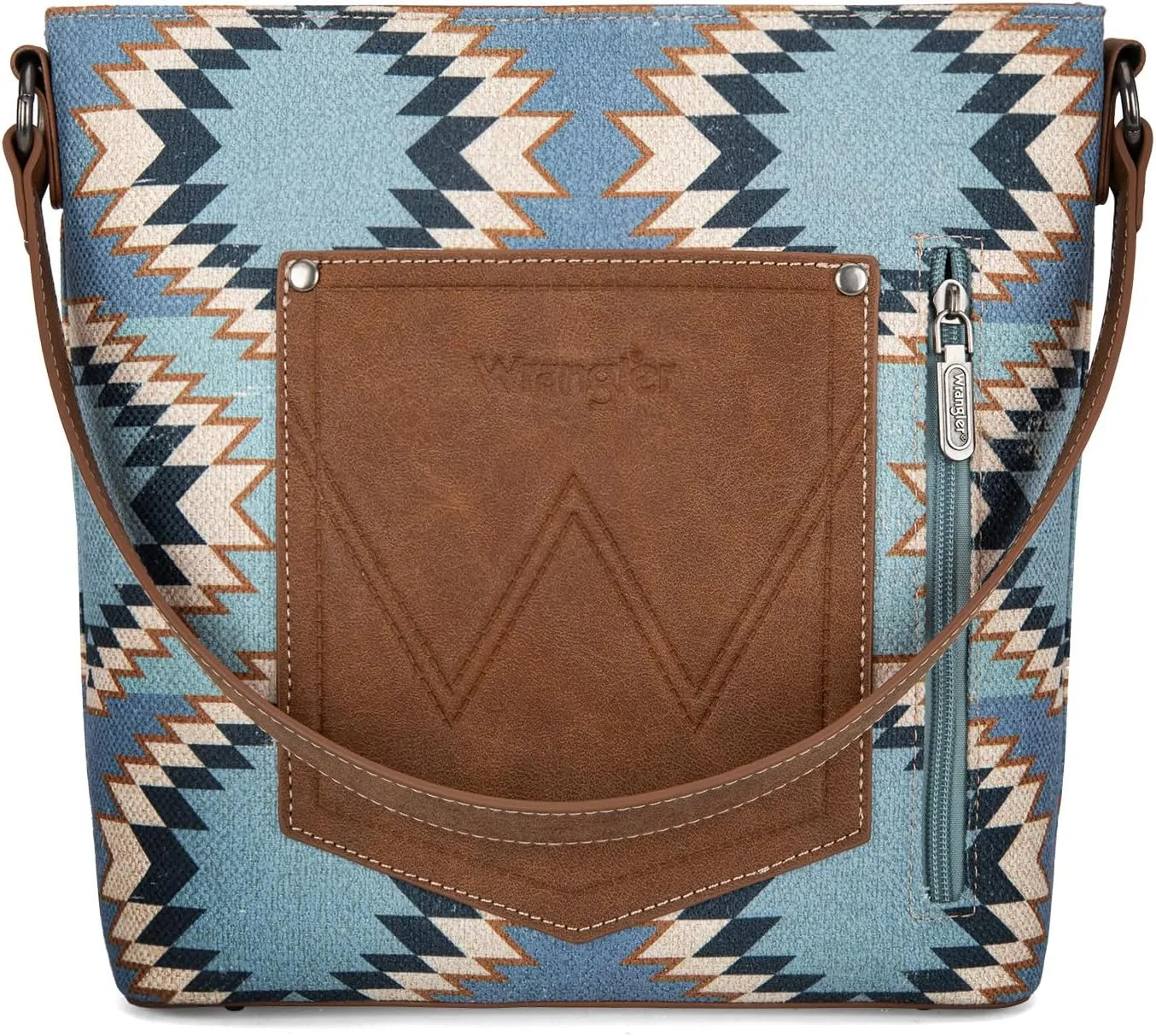 Montana West x Wrangler Hobo Bag for Women Aztec Boho Shoulder Purse with Wide Strap
