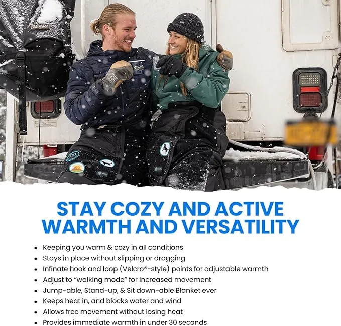 Mozy Wearable & Weatherproof Outdoor Blanket – Lower-Body Thermal Wrap for Superior Warmth
