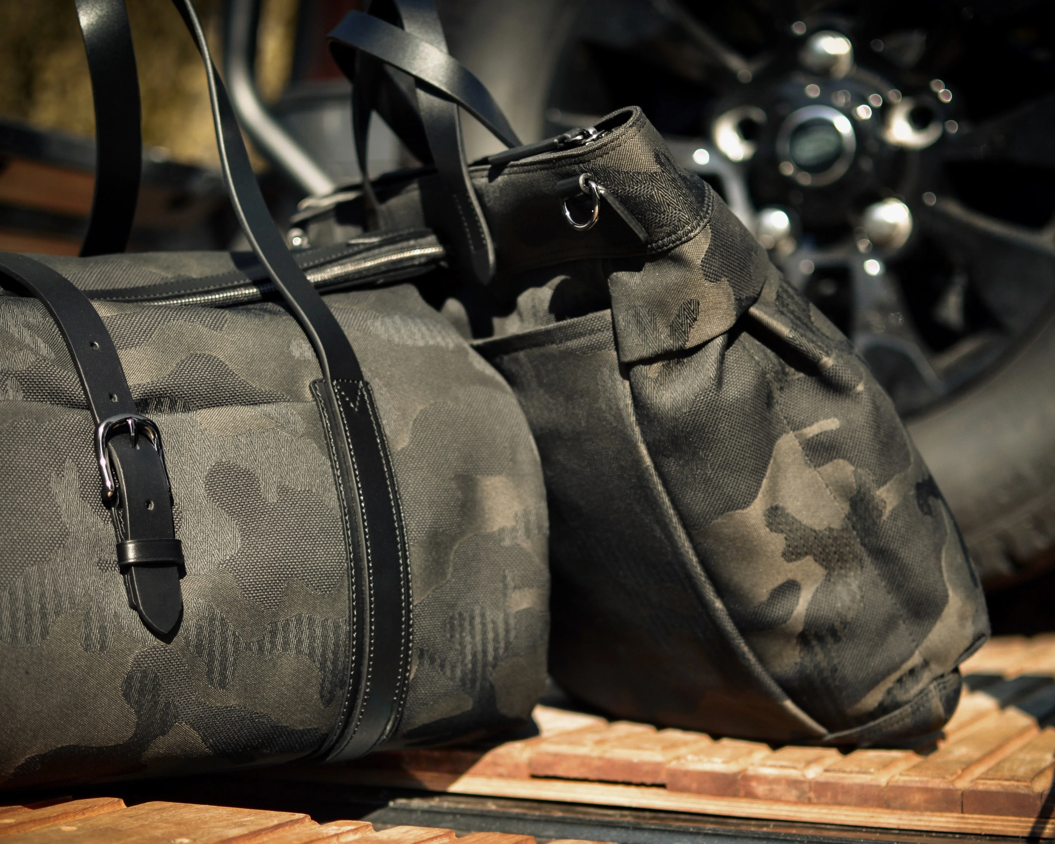 M/S Helmet Bag – Navy/Dark Brown