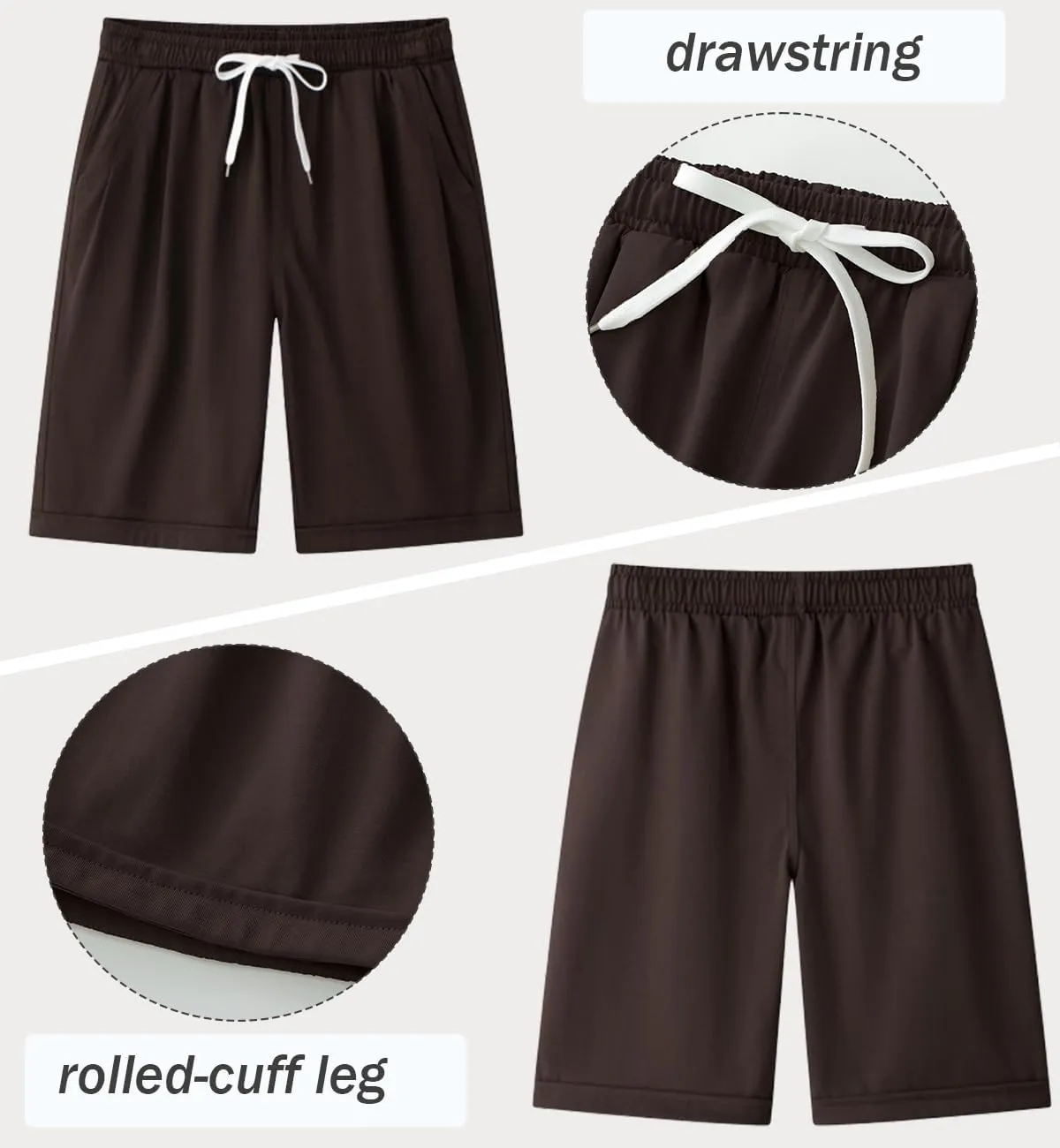 Msmsse Women's Bermuda Knee Length Shorts Cotton Casual Cargo Long Shorts for Athletic Walking Workout
