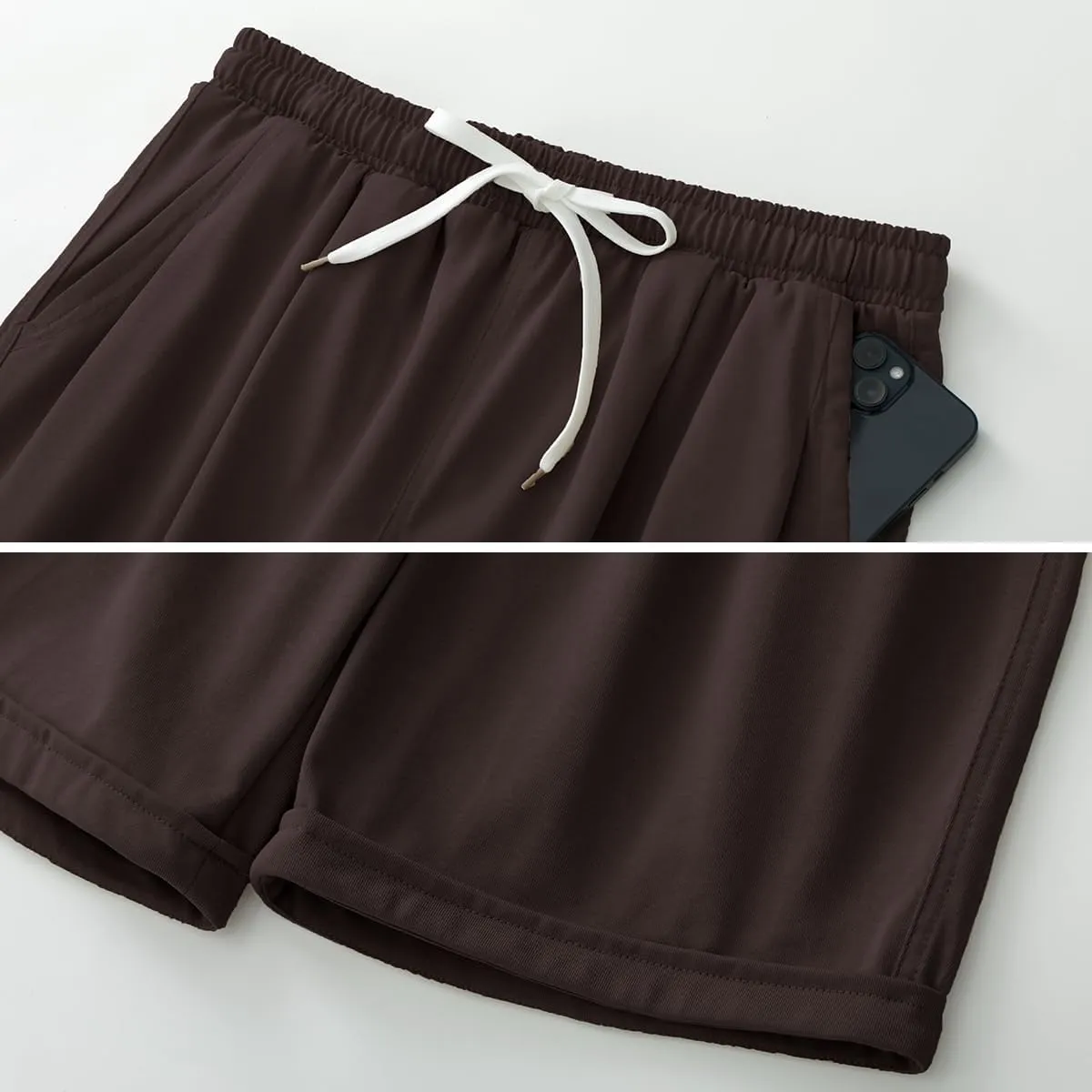 Msmsse Women's Bermuda Knee Length Shorts Cotton Casual Cargo Long Shorts for Athletic Walking Workout