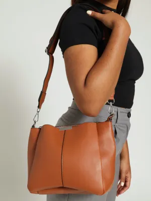 Multi Comp Crossbody Bag - Tan