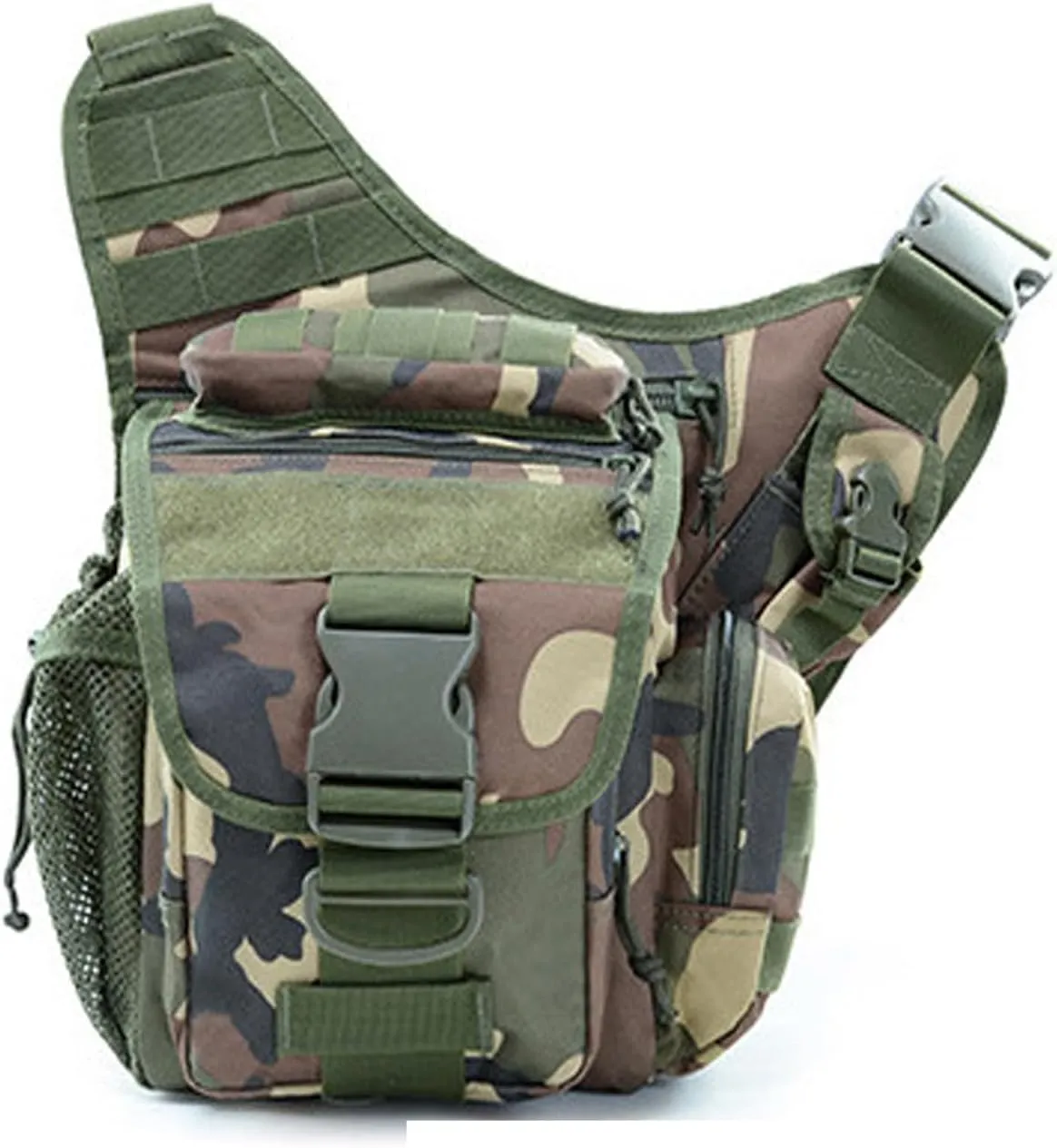 Multi-functional Outdoor Hiking Pack Tactical Messenger Range Bag,Hunting Backpack Tactical Military Bags Waterproof Daypack for 9.6L Capacity with Water Bottle Holder F