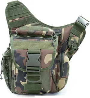 Multi-functional Outdoor Hiking Pack Tactical Messenger Range Bag,Hunting Backpack Tactical Military Bags Waterproof Daypack for 9.6L Capacity with Water Bottle Holder F