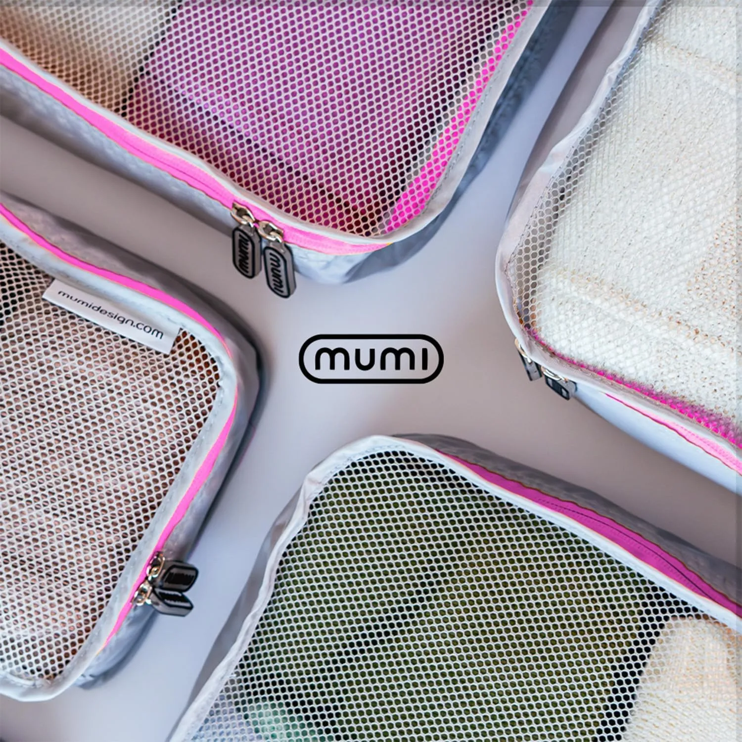 MUMI Packing Cubes – 5-Piece Compression Packing Cubes for Travel, Luggage Organizers for Suitcases, Carry-On Bags, Backpacks, and Duffel Bags – Space-Saving Travel Essentials - Aqua