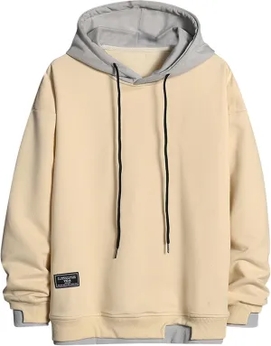 Muscularfit Men's Fashion Hoodies & Sweatshirts Casual Long Sleeve Knit Cotton Hooded Shirts Drawstring Gym Athletic Pullover