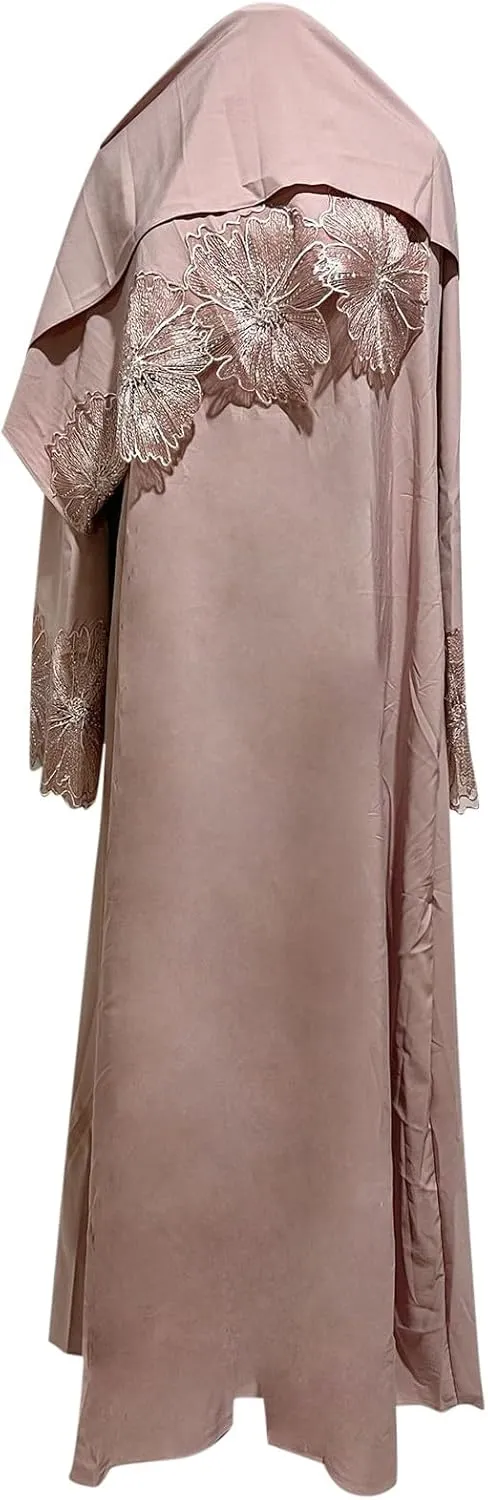 Muslim Dress for Women One-Piece Loose Fit Arabic Islamic Prayer Robe Jilbab Prayer Clothes Islam Dubai Outfits