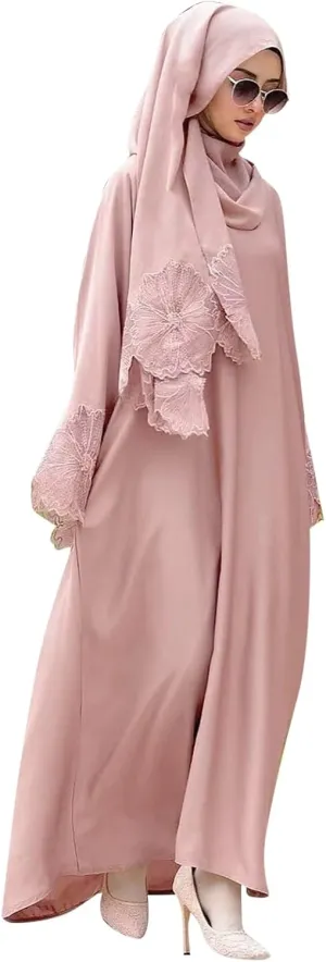 Muslim Dress for Women One-Piece Loose Fit Arabic Islamic Prayer Robe Jilbab Prayer Clothes Islam Dubai Outfits