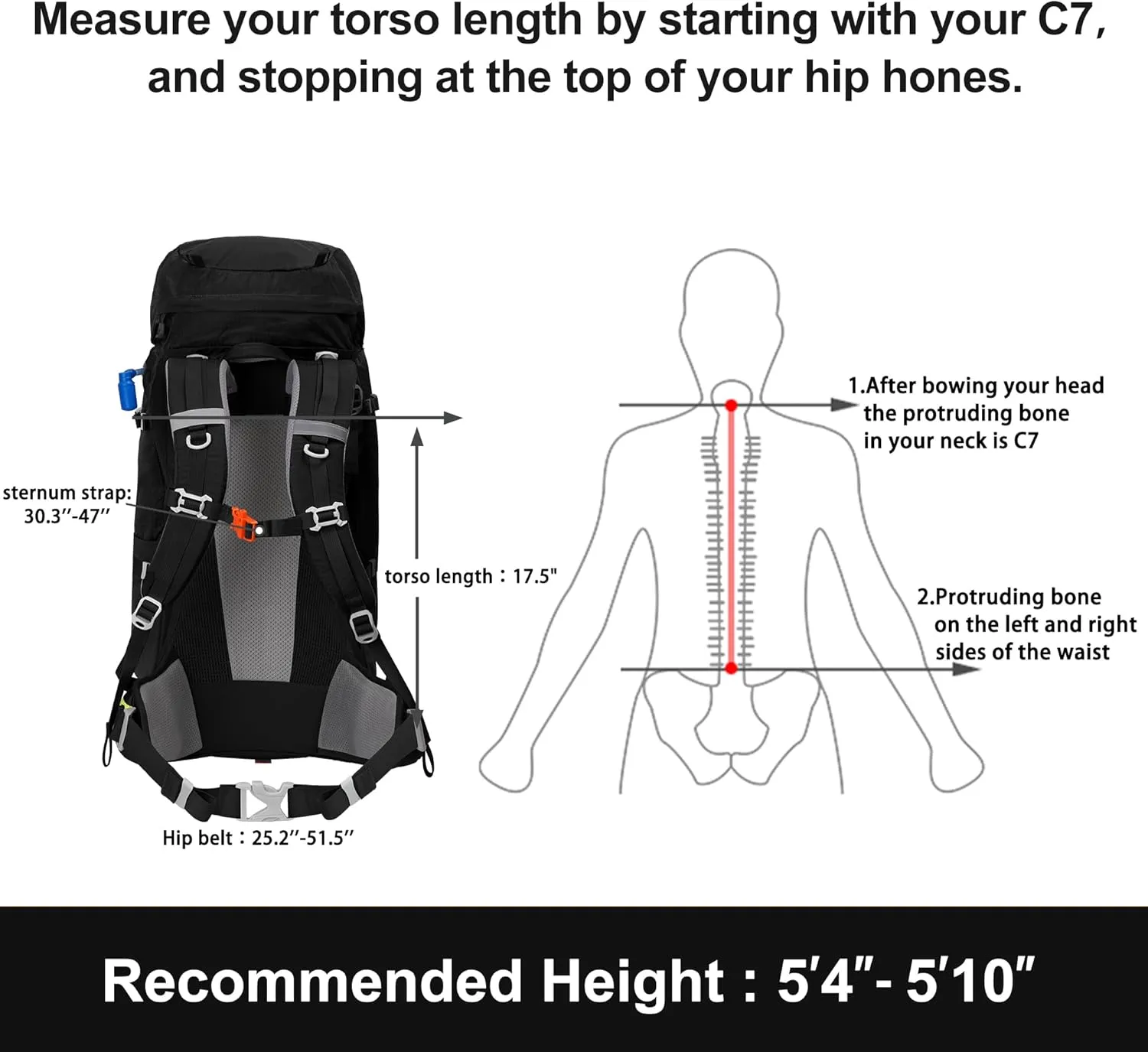N NEVO RHINO Internal Frame Hiking Backpack 50/60/65/70/80L, Mountain Climbing Camping Backpack Daypack Waterproof Rain Cover