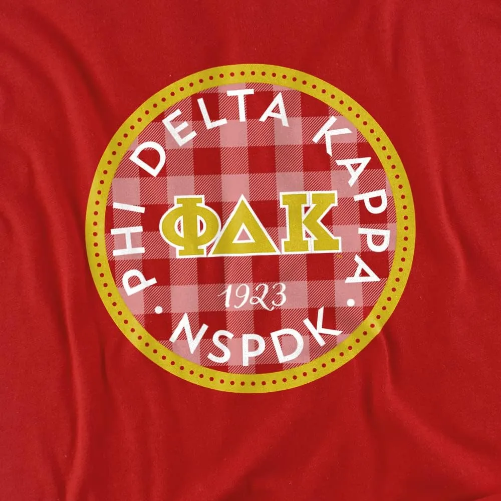 National Sorority of Phi Delta Kappa Official Plaid Badge Women's T Shirt