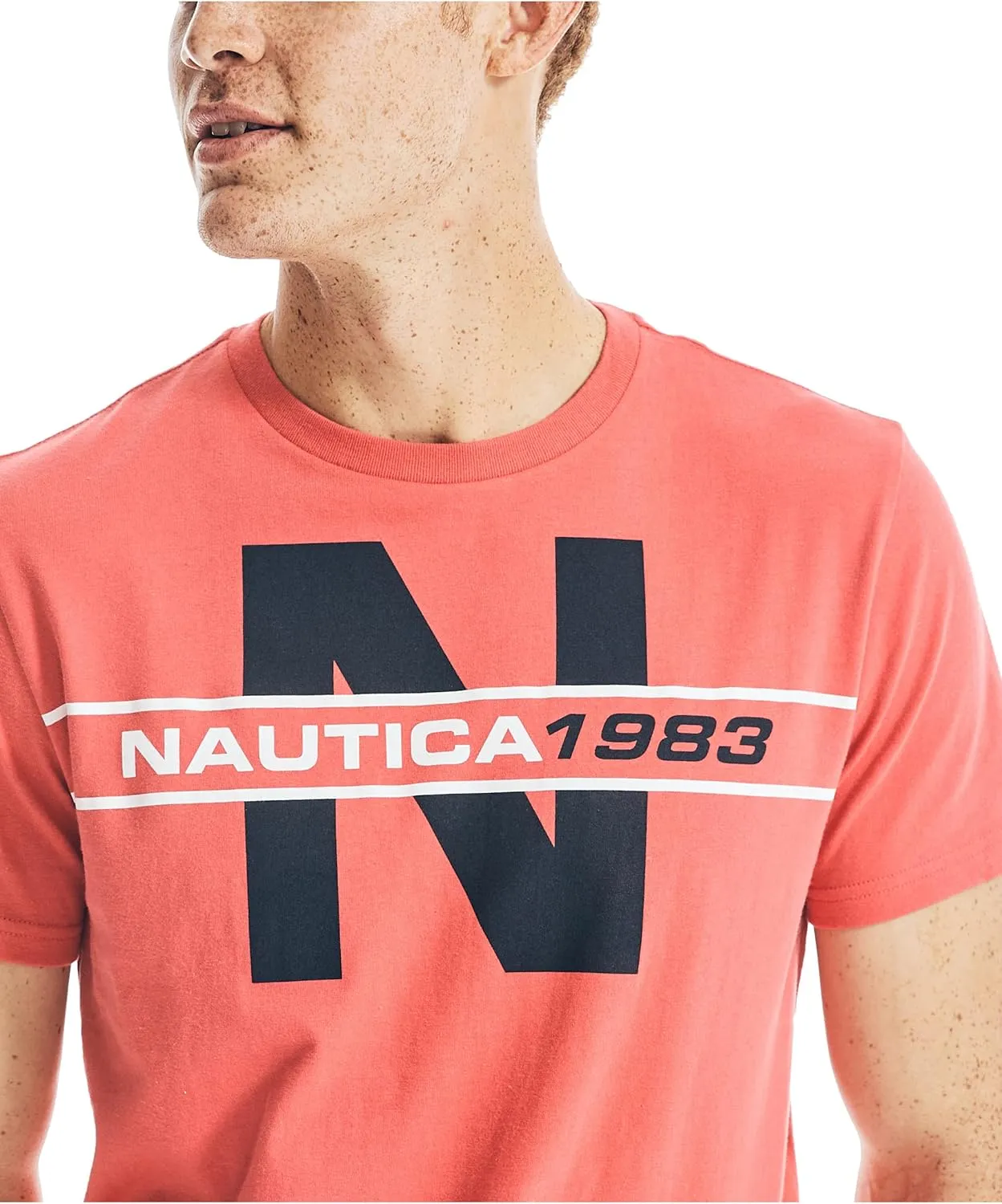 Nautica Men's Short Sleeve 100% Cotton Nautical Series Graphic Tee
