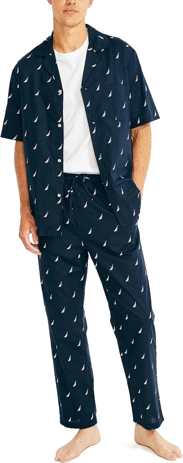 Nautica Men's Soft Woven 100% Cotton Elastic Waistband Sleep Pajama Pant