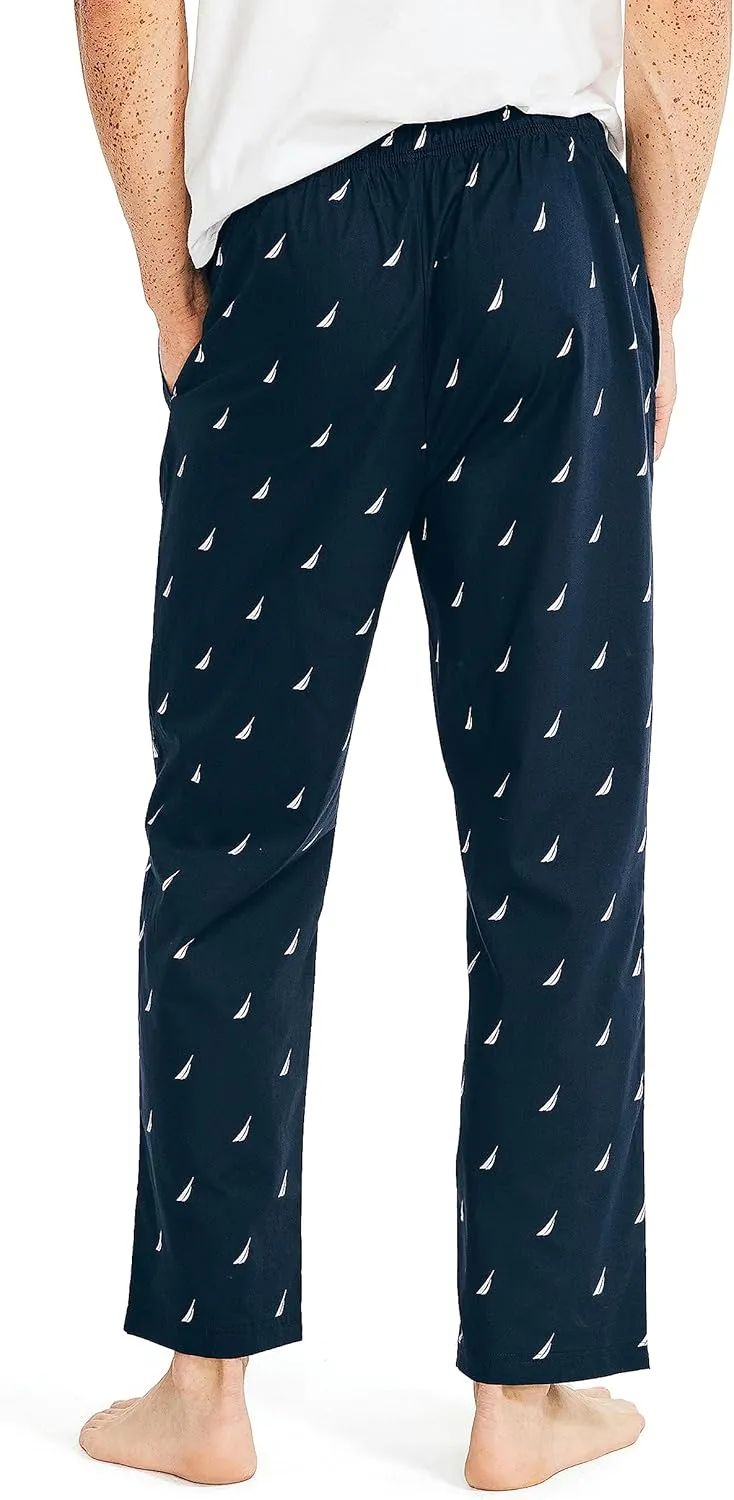 Nautica Men's Soft Woven 100% Cotton Elastic Waistband Sleep Pajama Pant