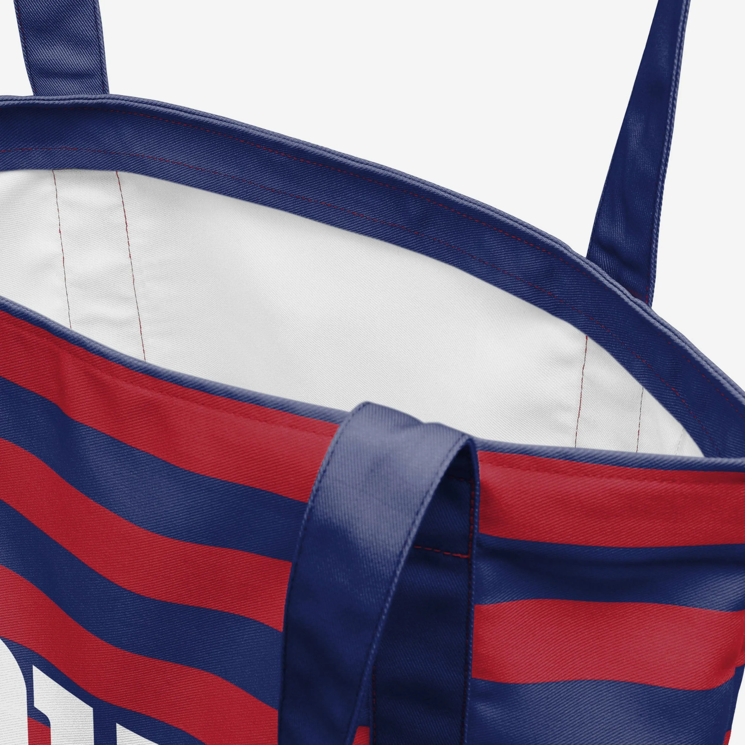 New York Giants Team Stripe Canvas Tote Bag