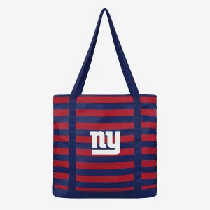 New York Giants Team Stripe Canvas Tote Bag