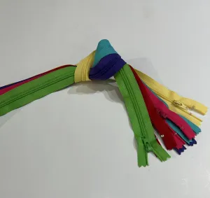 Nylon Coil 22" Zippers - Brights - 6 Zippers