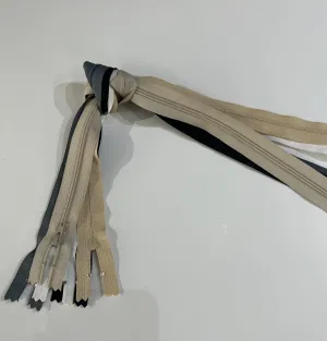 Nylon Coil 22" Zippers -  Neutrals - 5 Zippers