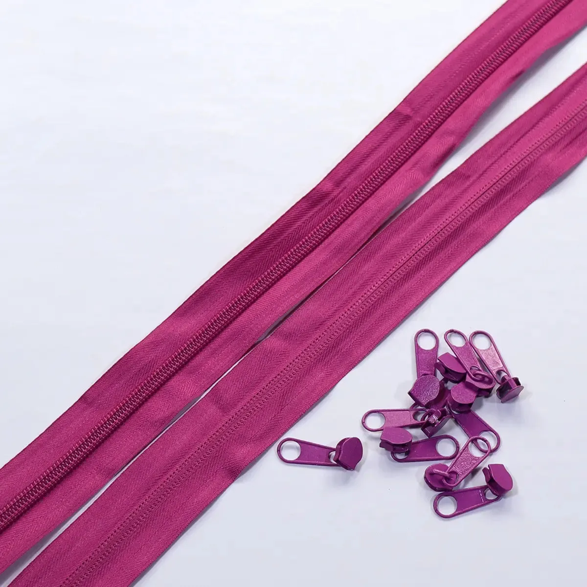 Nylon Coil No. 5 Zipper Sets - Bright Colors.