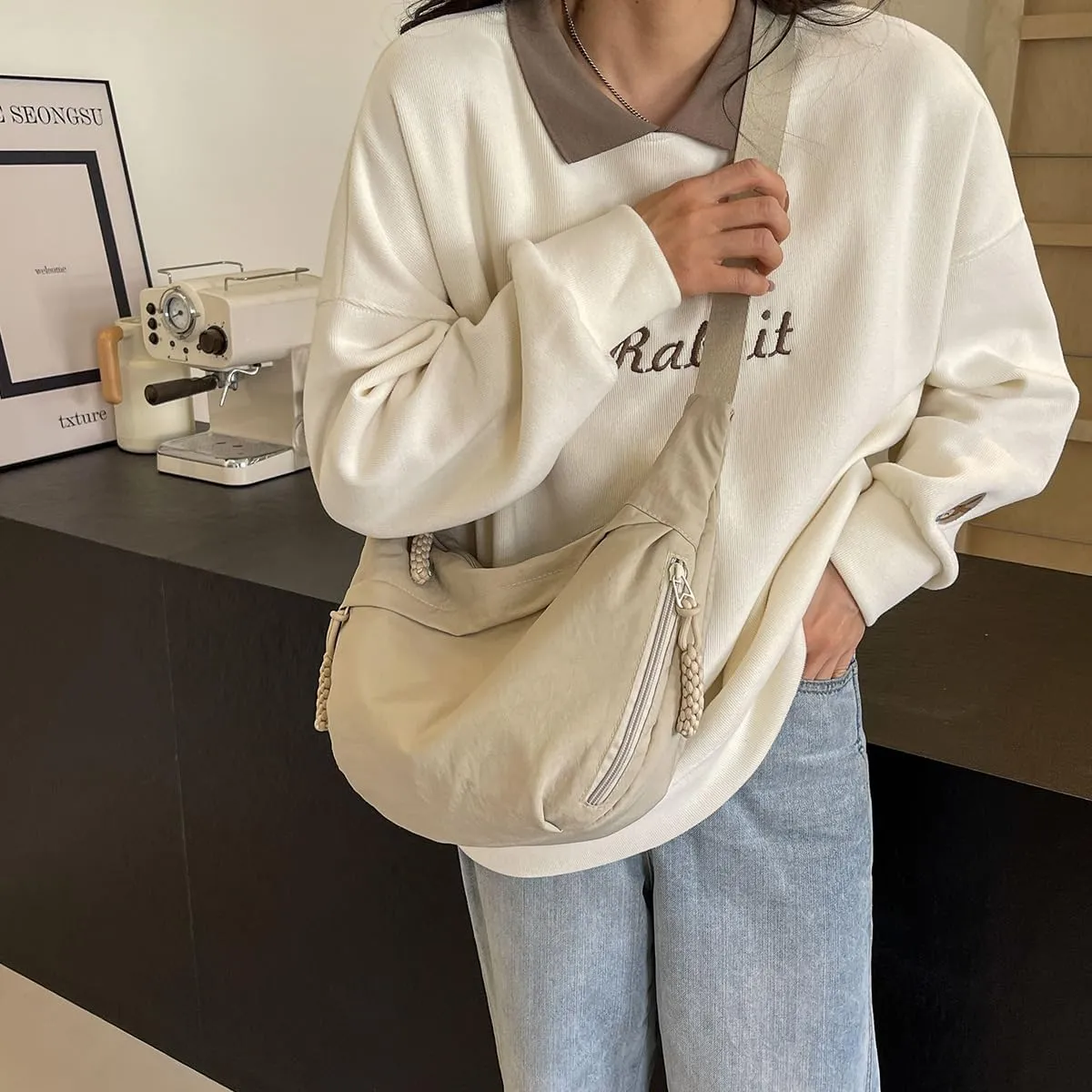 Nylon Crossbody Bags for women Purse Handbags Shoulder Bags Travel Tote Messenger Bag Men Hobo Bags