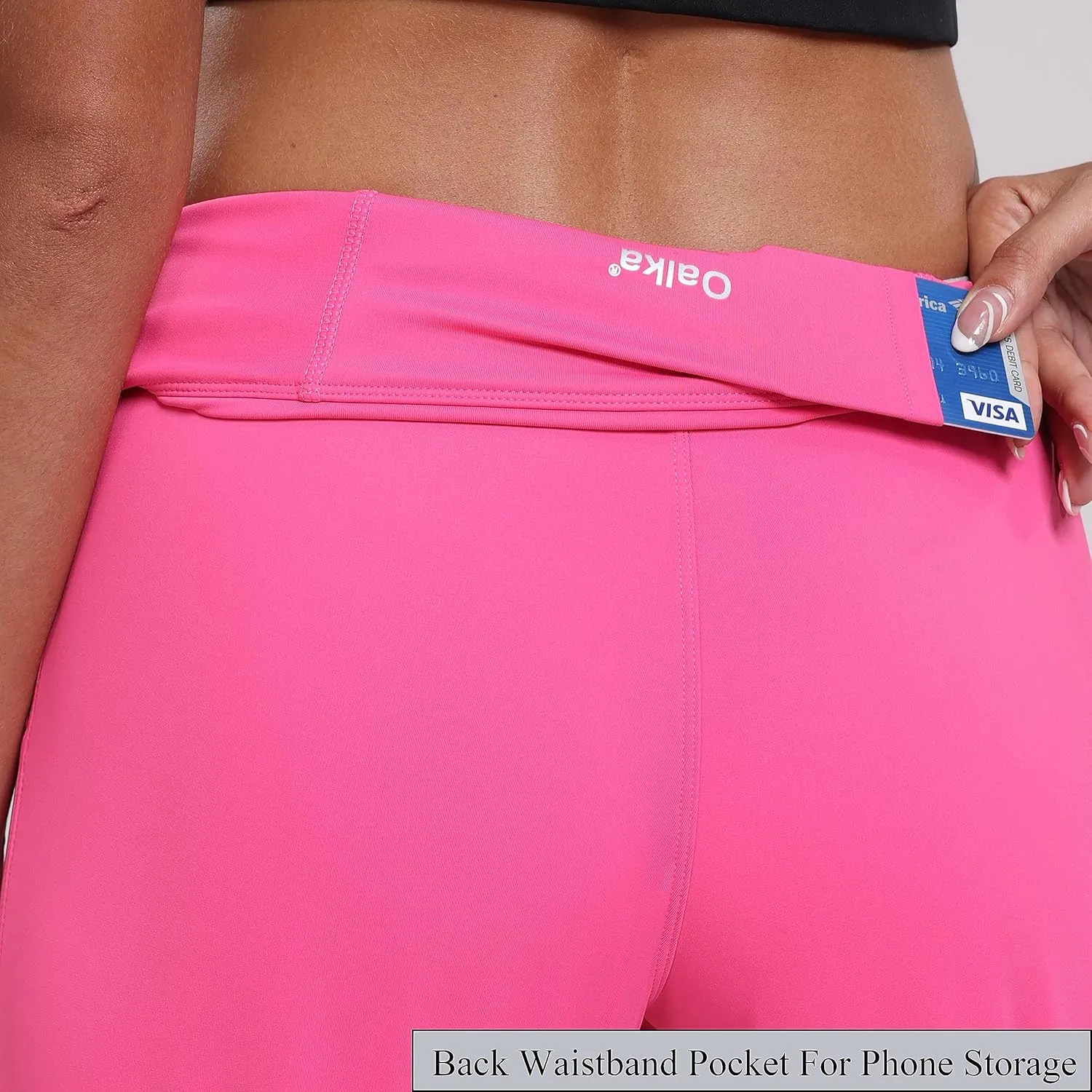 Oalka Women's Joggers High Waist Yoga Pockets Sweatpants Sport Workout Pants