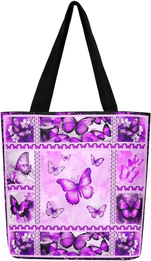 Ocean Starfish Canvas Tote Bag for Women,Nautical Sea Animal Large Shoulder Bag,Coastal Cotton Bags