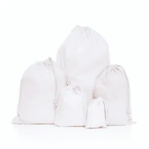 Organic Cotton Weave Drawstring Bags