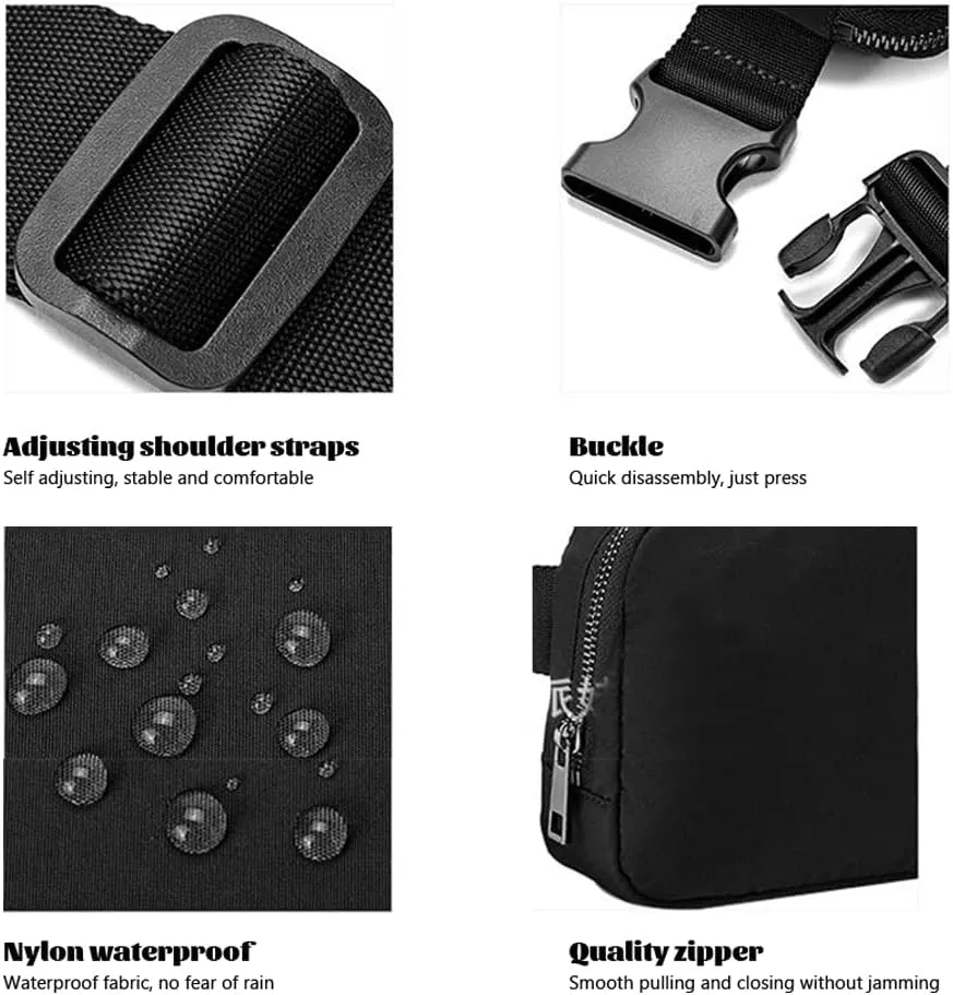 Outdoor running sports bag, VALINK men and women waterproof zipper waist bag messenger fitness chest bag for Running