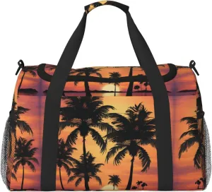 Palm Tree print Weekender Overnight Carry On Bag Gym Luggage Bag Duffel Bag for Travel Women