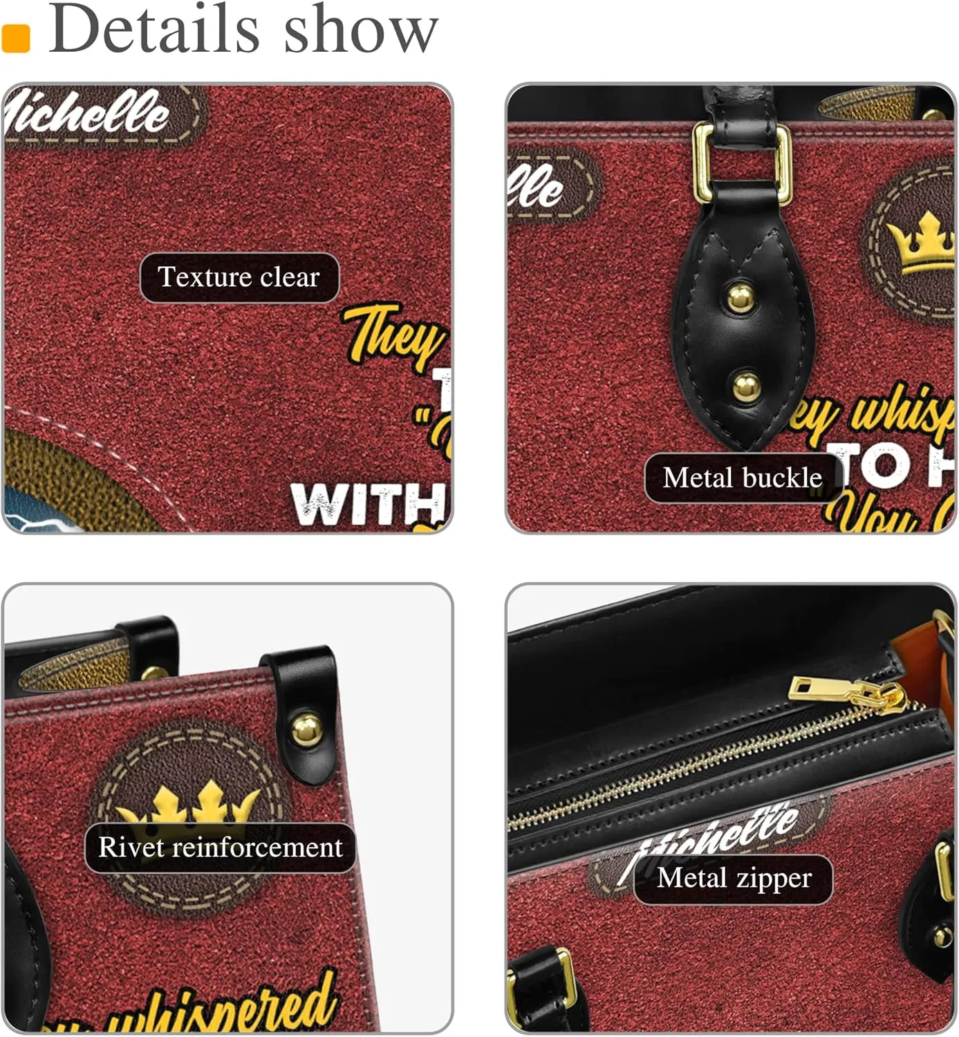 Personalized Black Queen Leather Bag, Gift for African American, Afro Black Girl, Mother's Day Gift