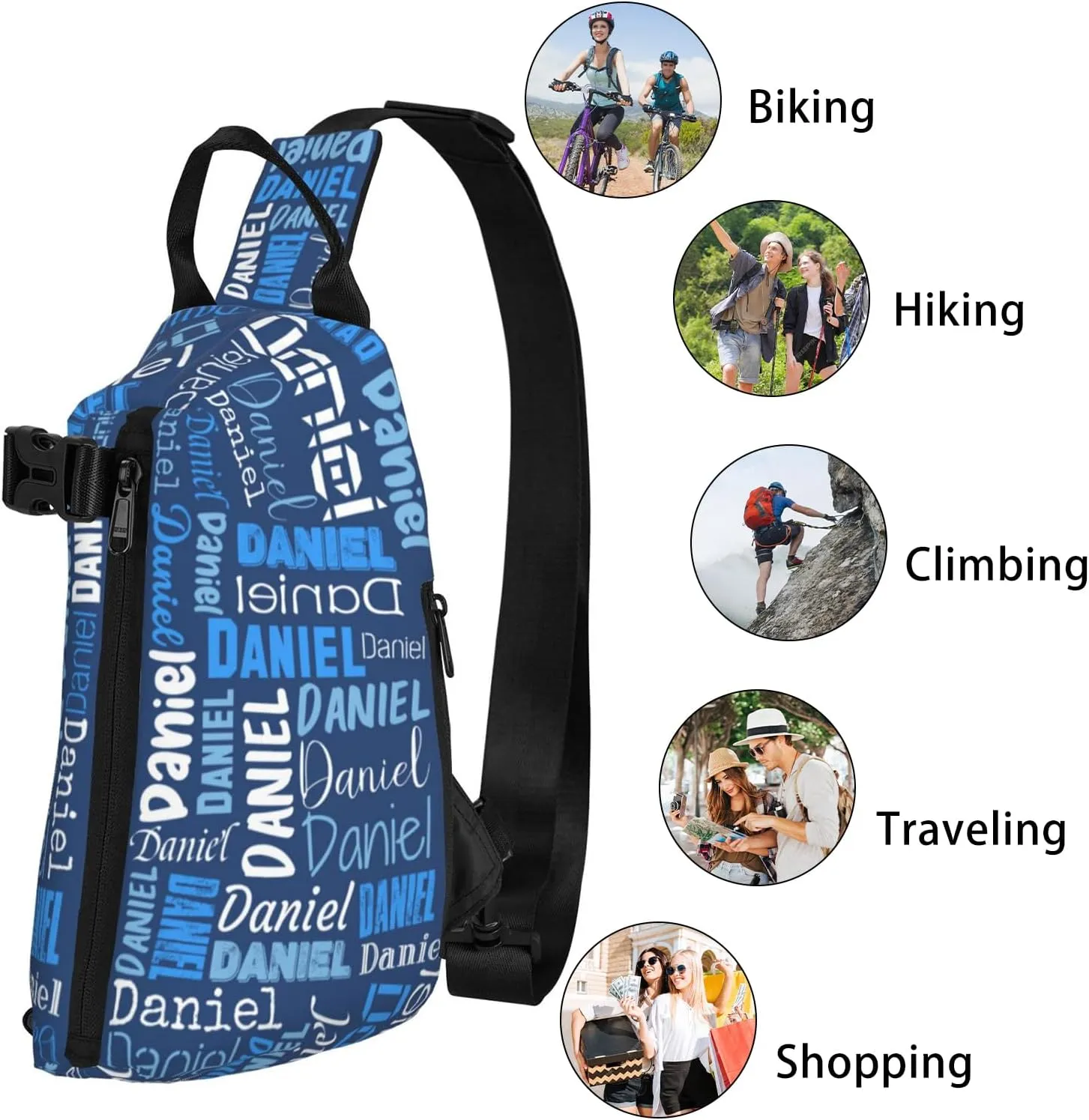 Personalized Crossbody Bags Customizable Chest Bag Customized Sling Bag Custom Sling Bags Customization Crossbody Bag