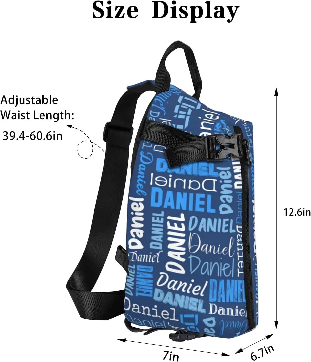 Personalized Crossbody Bags Customizable Chest Bag Customized Sling Bag Custom Sling Bags Customization Crossbody Bag