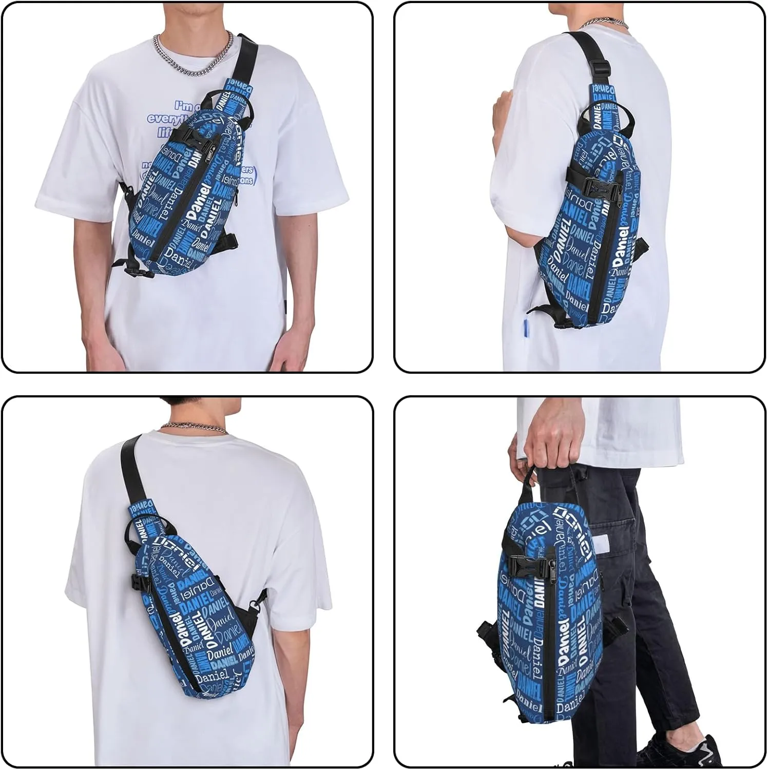 Personalized Crossbody Bags Customizable Chest Bag Customized Sling Bag Custom Sling Bags Customization Crossbody Bag