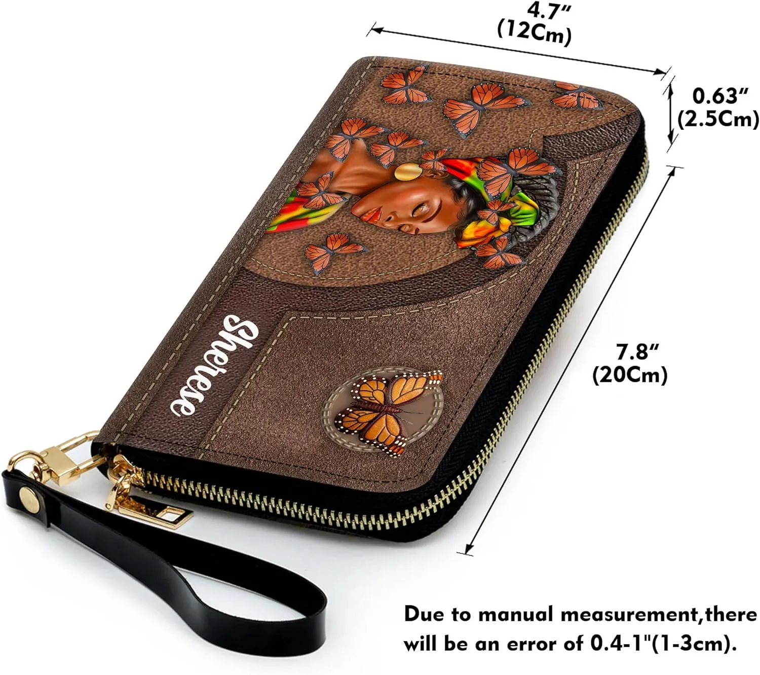 Personalized Leather Handbag For Black African Women – Matching Purse and Wallet Set – Mother's Day Gifts for Melanin Woman