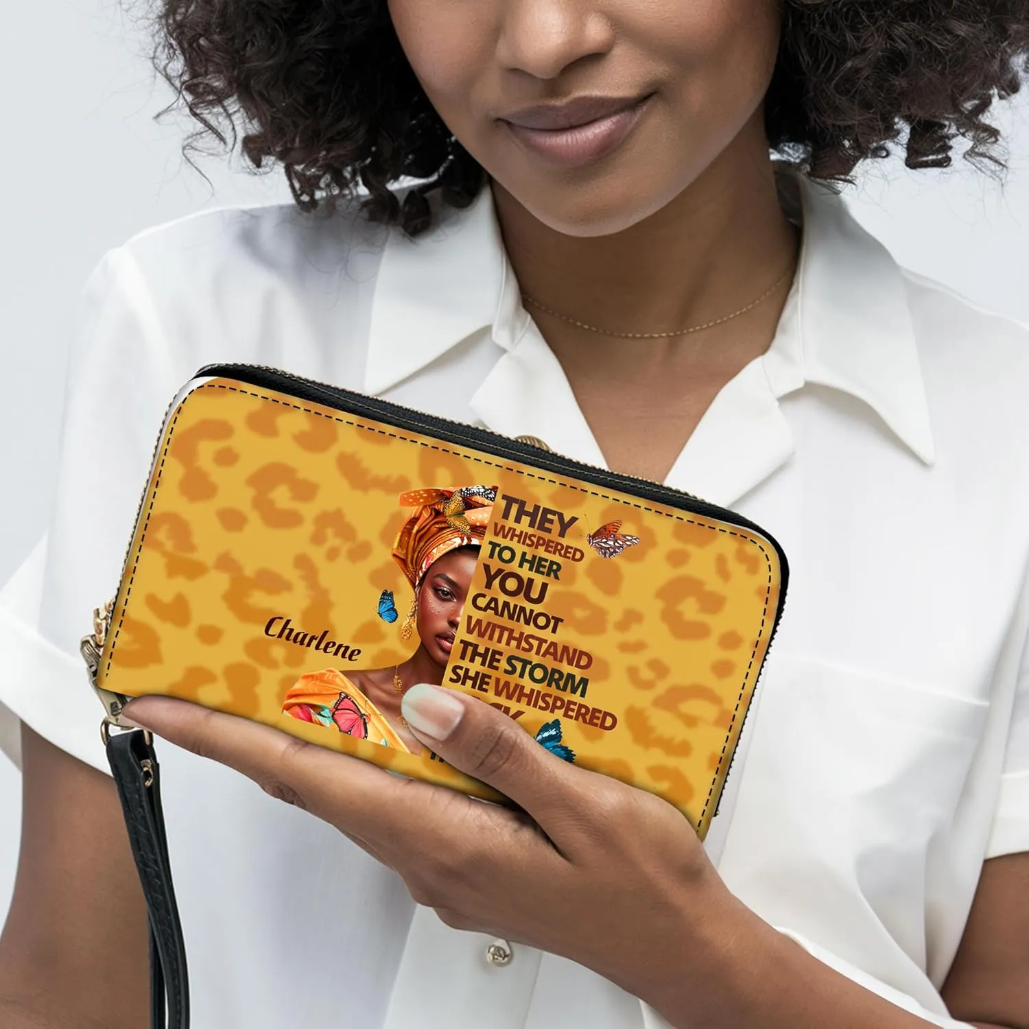 Personalized Leather Handbag For Black African Women – Matching Purse and Wallet Set – Mother's Day Gifts for Melanin Woman