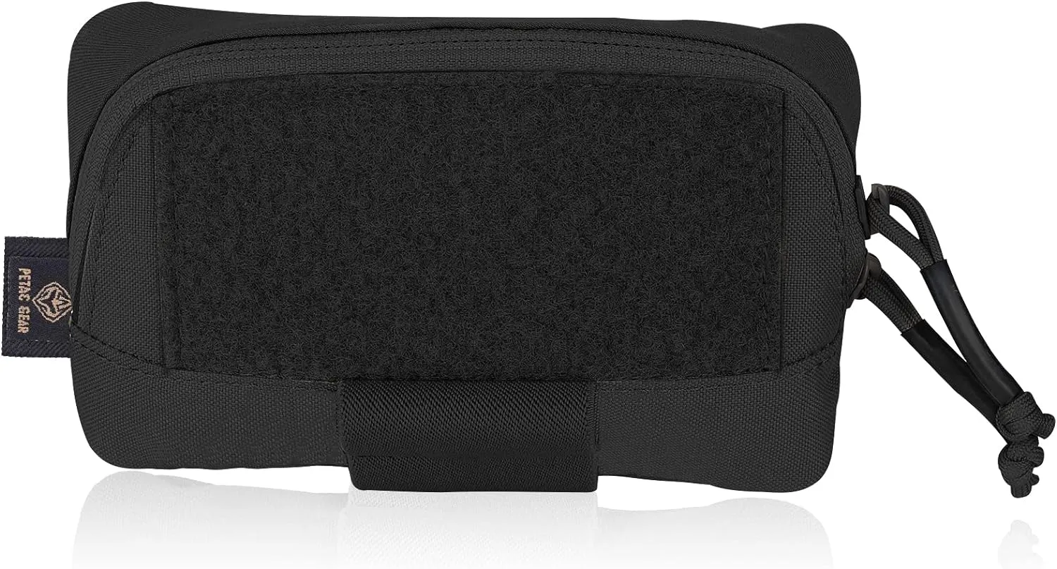 PETAC GEAR Tactical Molle Admin Pouch, Small Organizer Pocket for Tactical Vest/EDC Gun Belt/molle Platform.