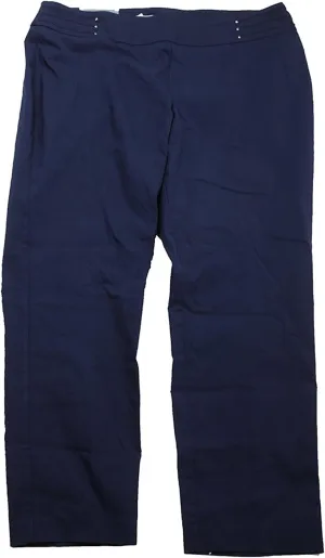 Petite Plus Size Intrepid Blue Pull-on Slim-Leg Pants WP