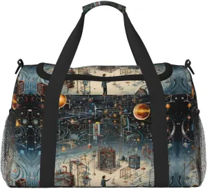 Physics Print print Weekender Overnight Carry On Bag Gym Luggage Bag Duffel Bag for Travel Women