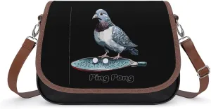 Pigeon Ping Pong Crossbody Bags for Women Leather Tote Bag Handbag Purse for Work Travel