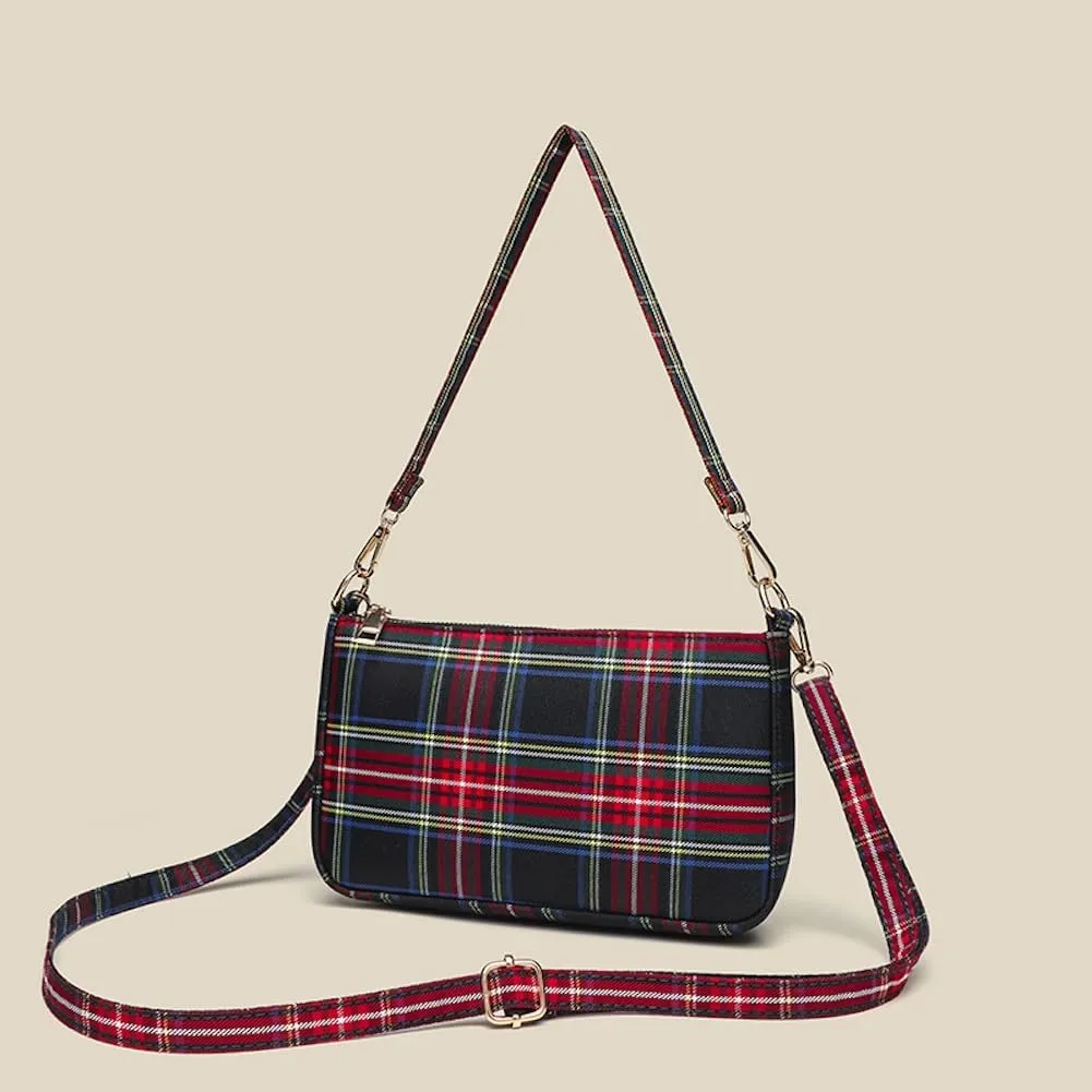 Plaid Crossbody Bags for Women,Stocking Stuffers for Teens