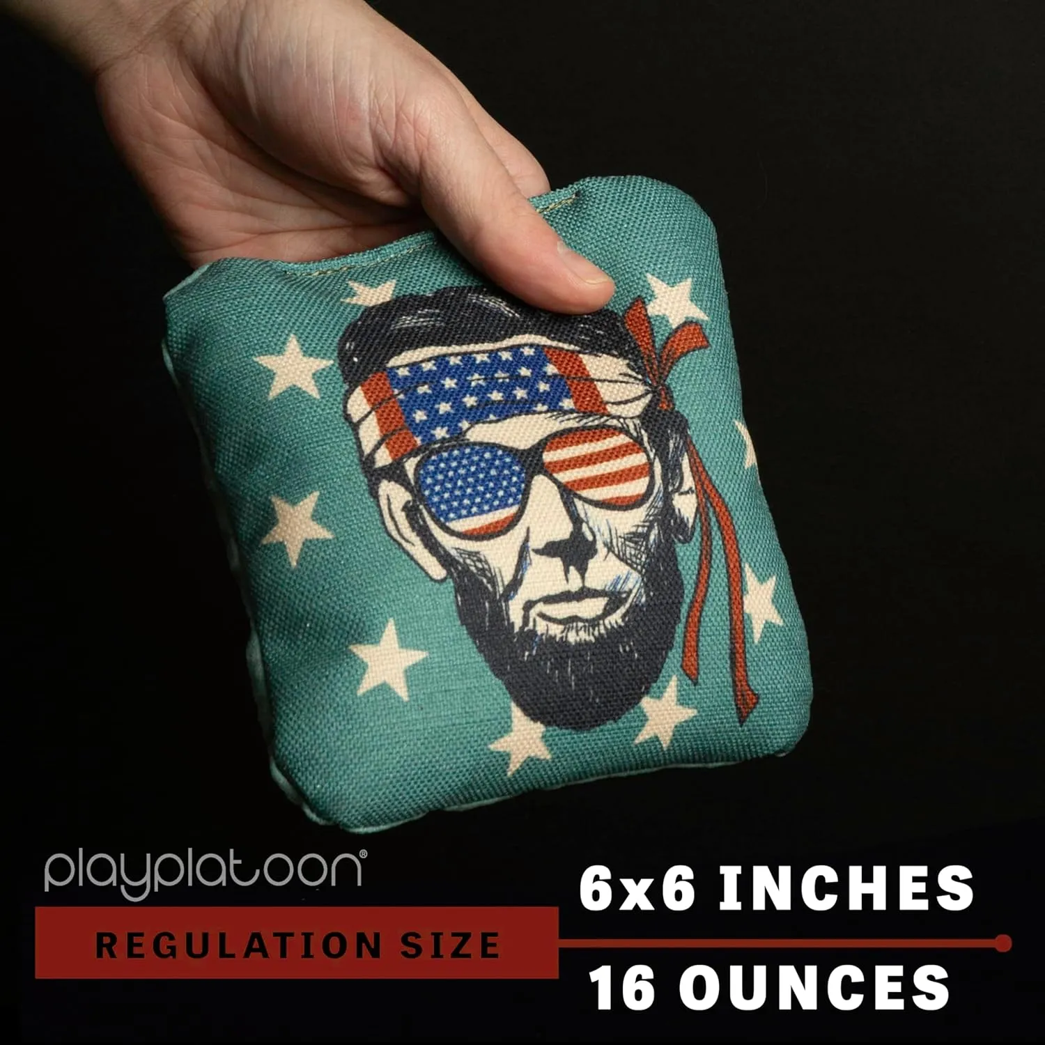 Play Platoon Tournament Series Cornhole Bags - Pro Style Dual Sided Slick and Sticky Side Bags - Set of 8 - Designed in USA