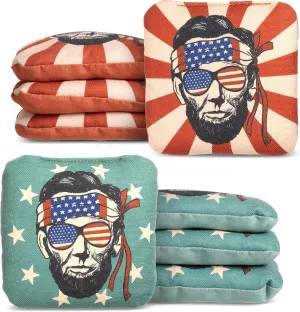 Play Platoon Tournament Series Cornhole Bags - Pro Style Dual Sided Slick and Sticky Side Bags - Set of 8 - Designed in USA