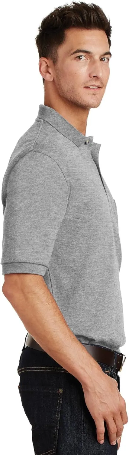 Port Authority Heavyweight Cotton Pique Polo with Pocket