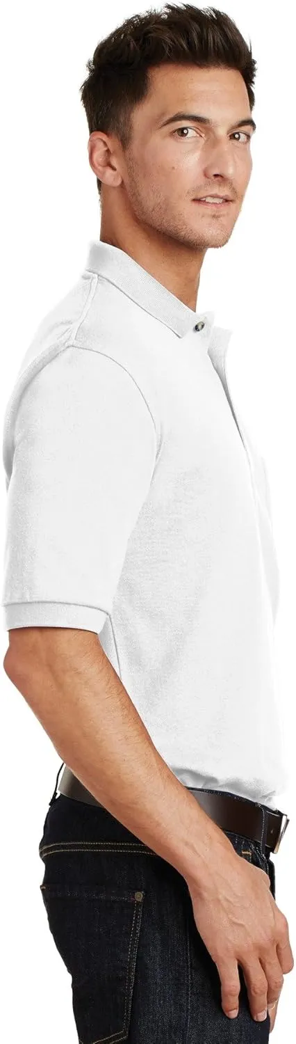 Port Authority Heavyweight Cotton Pique Polo with Pocket