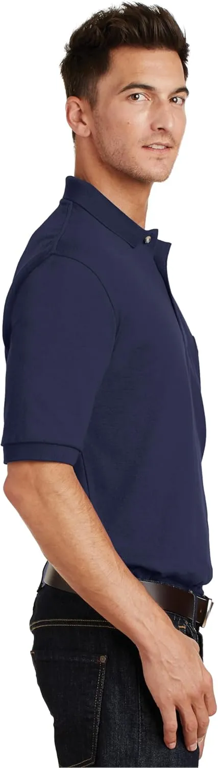 Port Authority Heavyweight Cotton Pique Polo with Pocket